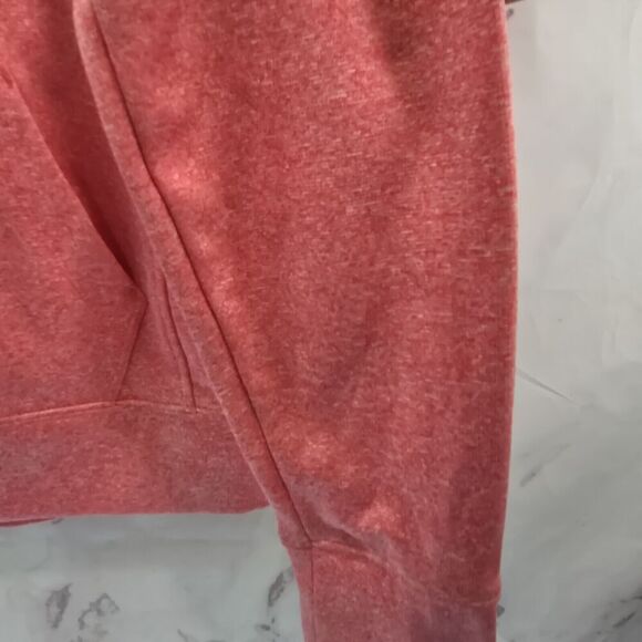 The North Face Hoodie Womens Small Pink Heathered Sweatshirt Pullover White Logo - Picture 4 of 10